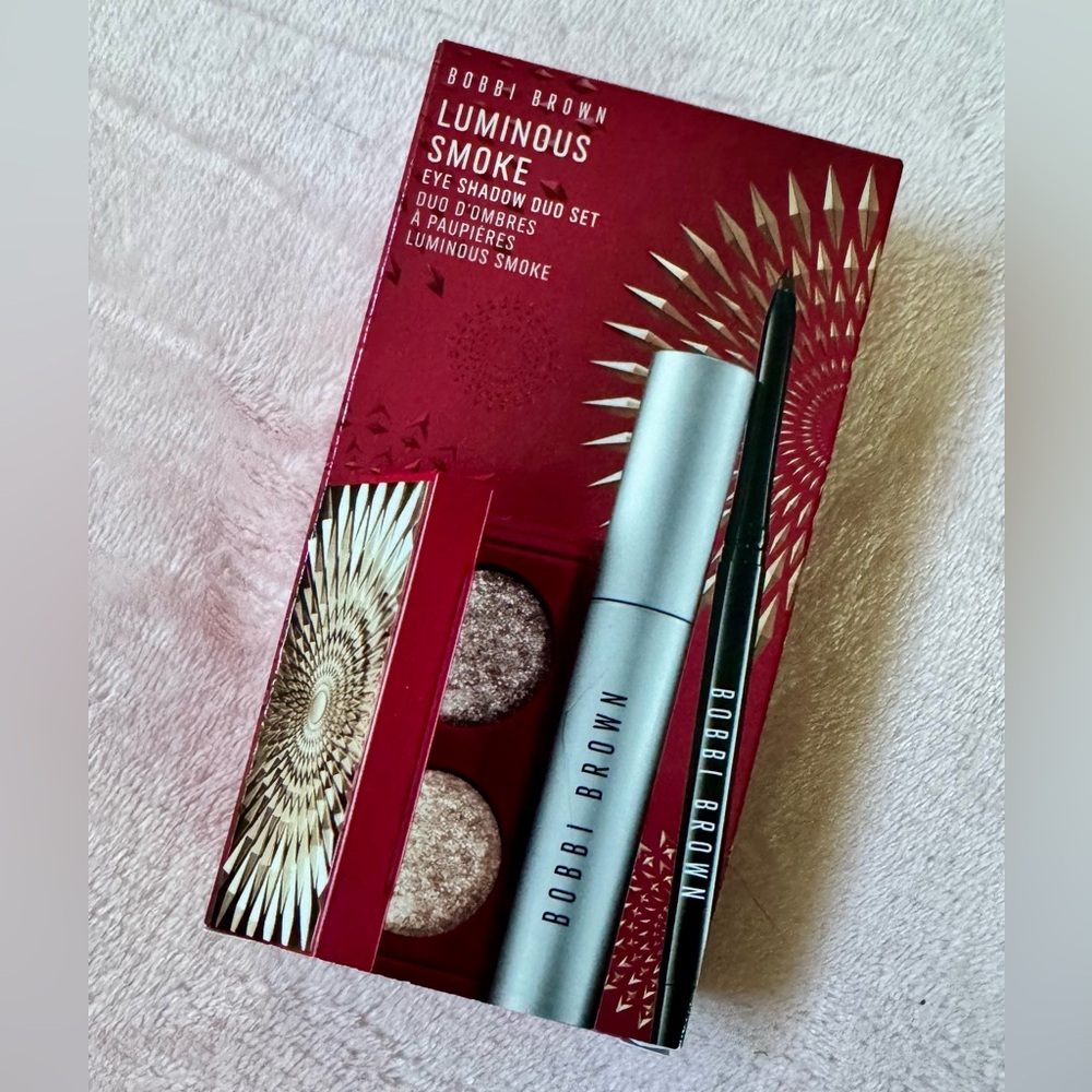 Bobbi Brown Luminous Smoke Eyeshadow Duo Set Mascara Eyeliner Makeup BNIB